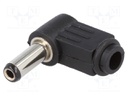 Plug; DC supply; female; 5,5/2,5mm; 5.5mm; 2.5mm; for cable; 14mm
