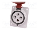 Connector: AC supply 3-phase; socket; female; 32A; 400VAC; IP44