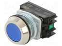 Switch: push-button; 30mm; Stabl.pos: 1; NO x2; blue; IP55; NEF30