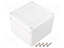 Enclosure: multipurpose; X: 105mm; Y: 105mm; Z: 60mm; ZP; ASA; white