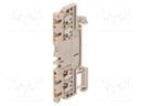 Splice terminal: rail; 1.5mm2; ways: 1; terminals: 4; beige; wemid