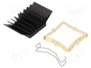 Heatsink: extruded; grilled; black; L: 29mm; W: 29mm; H: 14.5mm