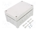 Enclosure: junction box; X: 122mm; Y: 187mm; Z: 90mm; wall mount; ABS