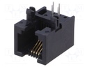 Socket; RJ11; PIN: 4; Cat: 3; unshielded; gold-plated; Layout: 6p4c