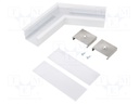 Connector 120°; white; aluminium; Application: VARIO30-07