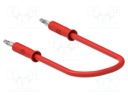 Test lead; 60VDC; 30VAC; 6A; banana plug 2mm,both sides; Len: 0.5m