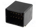 Socket; wire-board; male; J2000; 2.5mm; PIN: 12; THT; 250V; 4.6A