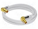 Cable; 75Ω; 10m; Full HD,shielded, fourfold,works with 4K, UHD