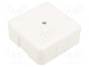 Enclosure: junction box; X: 87mm; Y: 87mm; Z: 39mm; wall mount; IP65