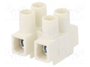 Terminal block; screw terminal; ways: 2; 0.5÷6mm2; terminals: 4