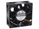 Axial Fan, 48 V, DC, 92 mm, 38 mm, 141 cu.ft/min, 4 m³/min