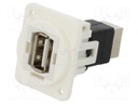 Coupler; USB A socket,USB B socket; FT; USB 2.0; plastic; 19x24mm