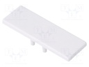 Cap for LED profiles; white; ABS; Application: BACK10
