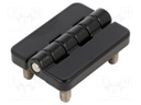 Hinge; Width: 40mm; zinc and aluminium alloy; black; H: 54mm