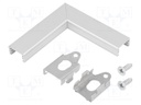 Connector 90°; natural; aluminium; Application: SLIM8