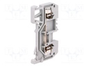 Splice terminal: rail; 0.08÷1.5mm2; ways: 1; terminals: 2; grey