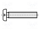 Screw; M2,6x8; DIN: 85A; Head: cheese head; slotted; steel; zinc