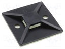 Self-adhesive cable holder; polyamide; UL94V-2; black; FH: 4.7mm