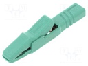 Crocodile clip; 25A; green; Grip capac: max.9.5mm; 932146104