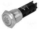 Signaller: sound; 80dB; Ø19mm; 1÷10mm; screw terminals; IP50; 360mW