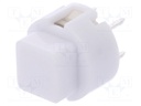 Switch: keypad; Pos: 2; SPST-NO; 0.01A/32VDC; white; Mounting: THT