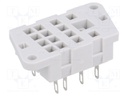 Socket; PIN: 8; 12A; 250VAC; Mounting: on panel; Series: R2,R2N
