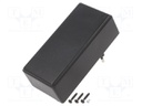 Enclosure: for power supplies; X: 120mm; Y: 56mm; Z: 42mm; ABS; black