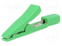 Crocodile clip; 5A; 70VDC; green; Overall len: 42mm