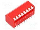 Switch: DIP-SWITCH; Poles number: 8; OFF-ON; 0.025A/24VDC; Pos: 2/8