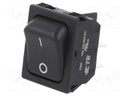 ROCKER; DPST; Pos: 2; ON-OFF; 10A/250VAC; black; none; Body: black