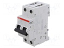 Circuit breaker; 400VAC; 400VDC; Inom: 10A; Poles: 2; Charact: C