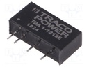 Converter: DC/DC; 1W; Uin: 10.8÷13.2V; Uout: 15VDC; Iout: 66mA; SIP7