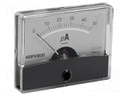 Ammeter; analogue; on panel; I AC: 0A÷50uA; Class: 2,5; 60x47mm