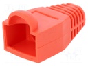 RJ45 plug boot; 6.5mm; Colour: red
