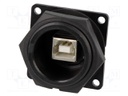 Socket; adapter; USB A socket-back,USB B socket-front; USB 2.0