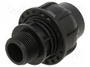 Splice terminal: clamping; Thread: G 3/4" external; 25mm; Plast