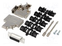 D-Sub; PIN: 15; plug; female; soldering; for cable; black