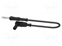 Test lead; 70VDC; 33VAC; 12A; Len: 1m; black; Insulation: PVC