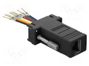 Adapter; D-Sub 9pin plug,RJ45 socket; black