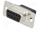 D-Sub; PIN: 9; plug; female; for cable; soldering