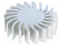 Heatsink; LED; Ø: 70mm; H: 20mm