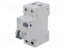RCBO breaker; Inom: 16A; Ires: 300mA; Poles: 1+N; 230/400VAC; DIN