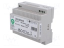 Power supply: switching; for DIN rail; 96W; 48VDC; 2A; 180÷264VAC