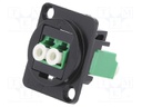 Connector: fiber optic; coupler; single mode duplex (SM)