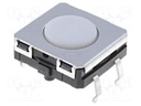 Microswitch TACT; SPST-NO; Pos: 2; 0.05A/24VDC; THT; none; 1.96N