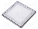 Inspection windows; polycarbonate; 103x103x11mm