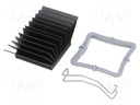 Heatsink: extruded; grilled; black; L: 32.5mm; W: 32.5mm; H: 19.5mm