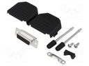 D-Sub HD; PIN: 26; plug; female; soldering; for cable