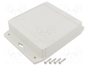 Enclosure: multipurpose; X: 140mm; Y: 141mm; Z: 37mm; 1555F; ABS; grey