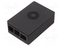 Enclosure: for computer; Raspberry Pi 4 B; ABS; black; X: 64mm